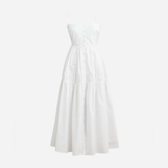 NWT J CREW A-line midi dress in cotton poplin - Picture 6 of 8